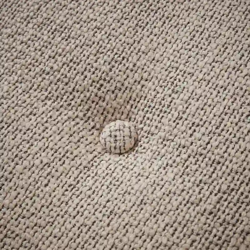 Tan Button-Tufted Accent Bench