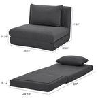 Marylee-Sessel mit Schlaffunktion und Kissen