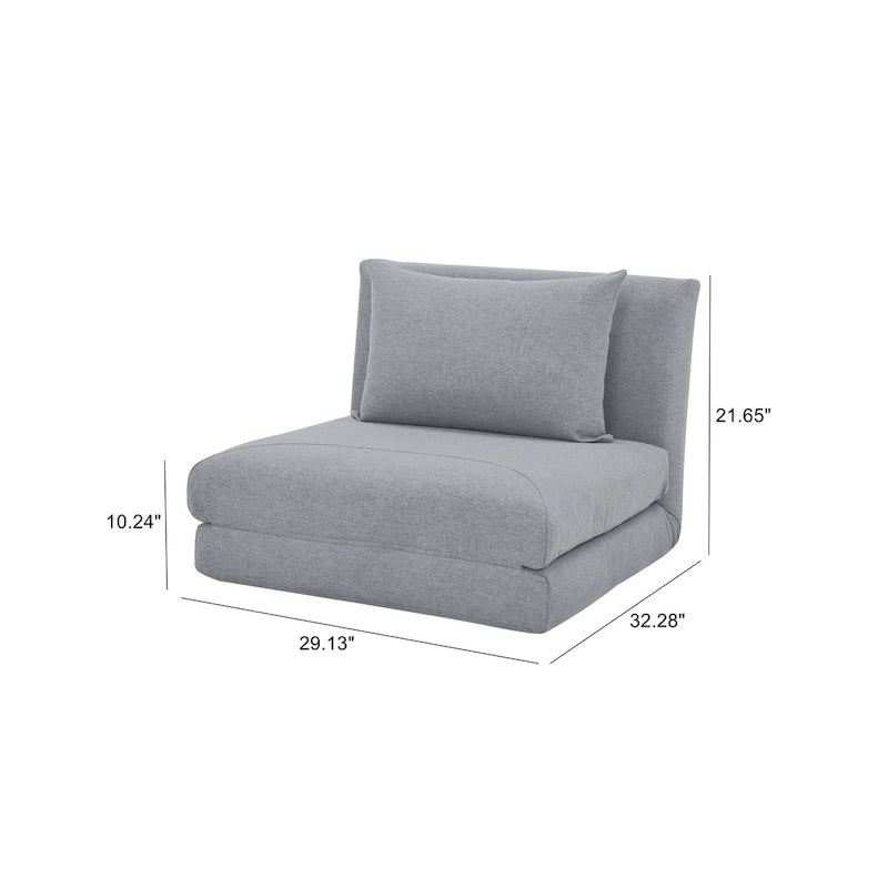 Marylee-Sessel mit Schlaffunktion und Kissen