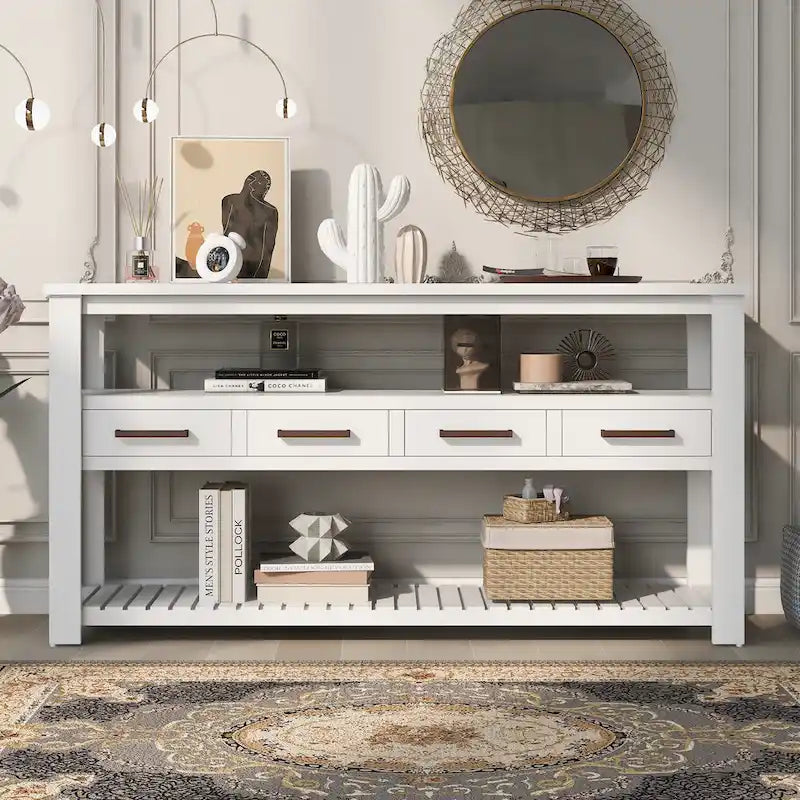 Console con cassetti e ripiani