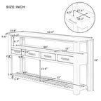 Console con cassetti e ripiani