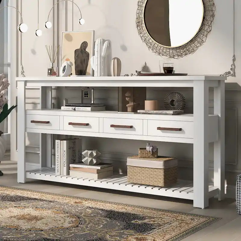 Console con cassetti e ripiani