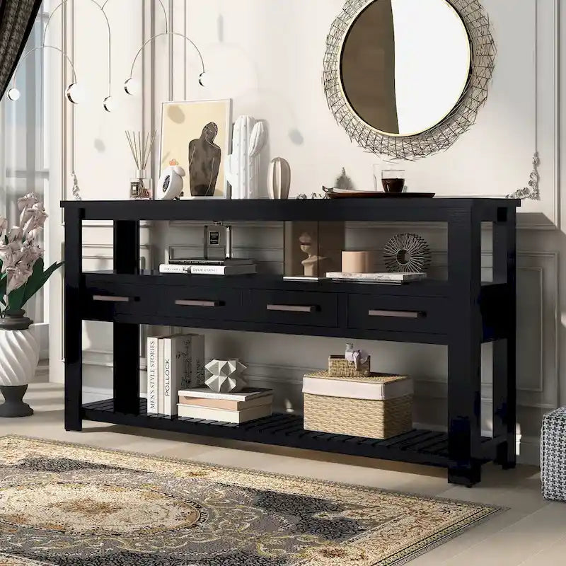 Console con cassetti e ripiani