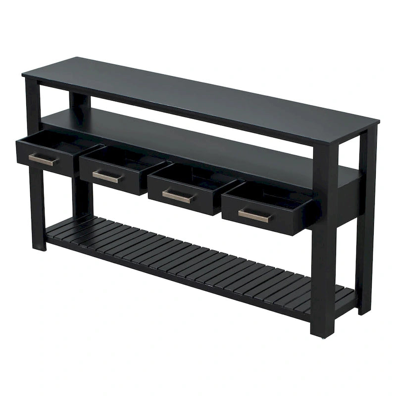 Console con cassetti e ripiani