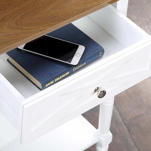 2-Drawer Console Table with Shelves
