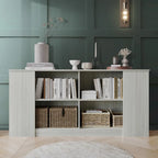 Wood Sideboard Cabinet with 4 Open Shelves
