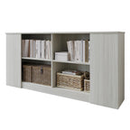 Wood Sideboard Cabinet with 4 Open Shelves