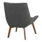 Button-Tufted Accent Chair with Wood Legs