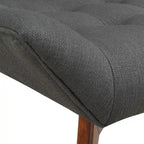 Button-Tufted Accent Chair with Wood Legs
