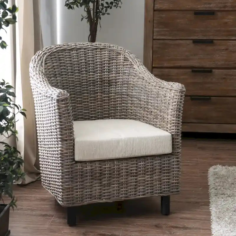 Rustic Kubu Rattan Wicker Armchair