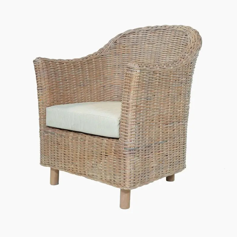 Rustic Kubu Rattan Wicker Armchair