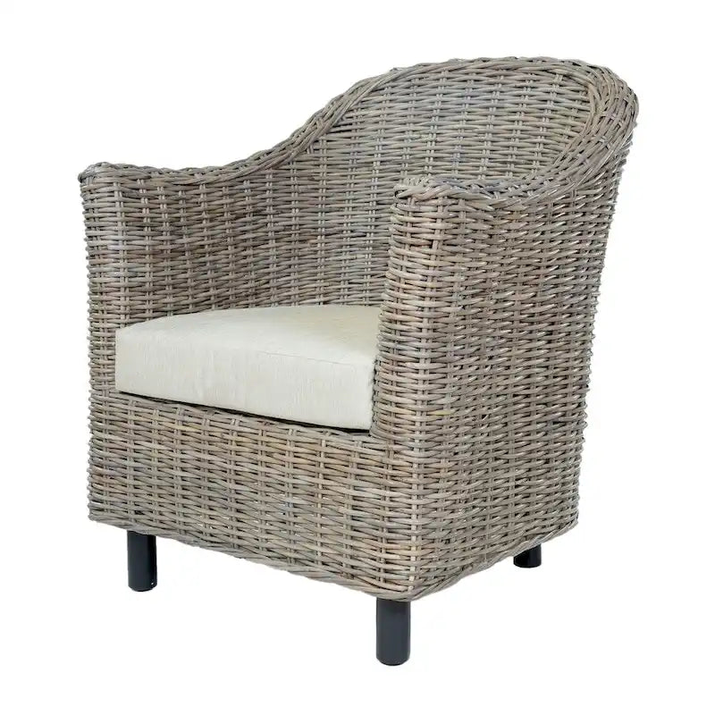 Rustic Kubu Rattan Wicker Armchair