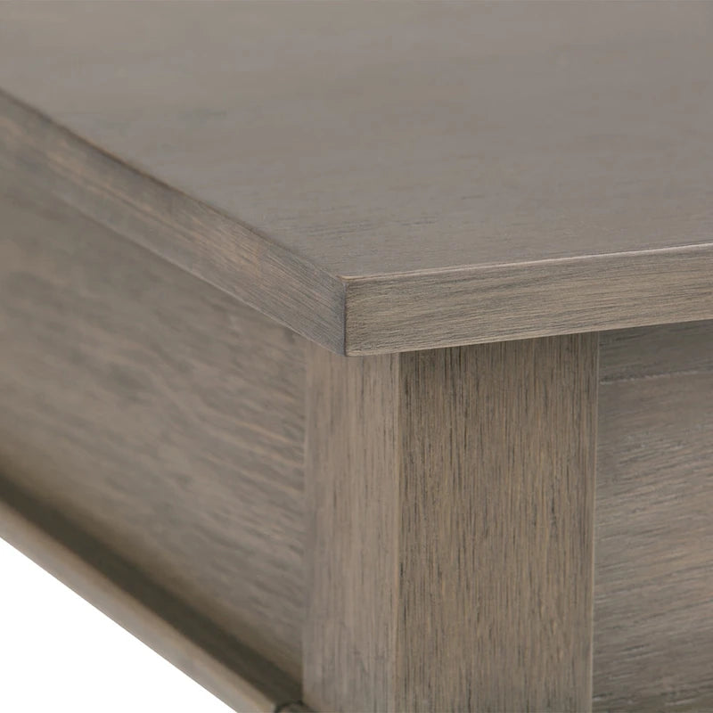 SOLID WOOD 18 inch Wide Square Transitional End Side Table - 18 W x 18 D x 20 H