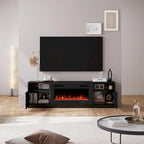 TV-Schrank, 70 Zoll, mit elektrischem Kamin, 36 Zoll