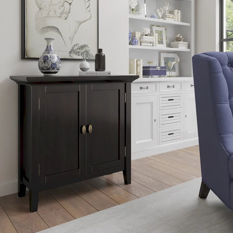 32-Inch Low Storage Cabinet with Adjustable Shelves