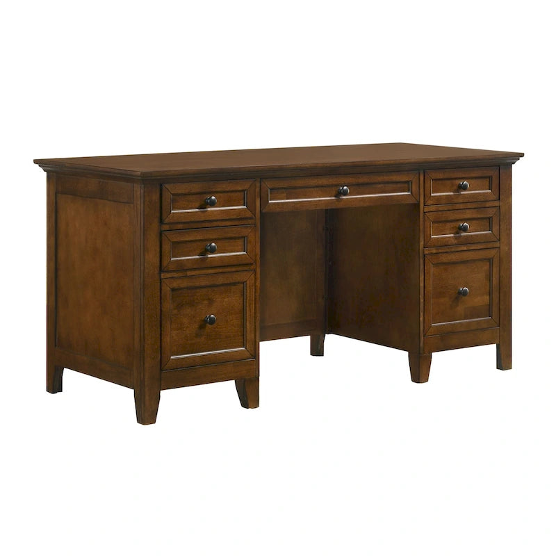62-Inch Executive Desk with 7 Drawers
