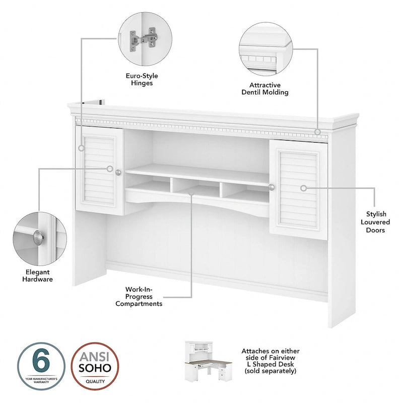 60W Hutch for L Shaped Desk by