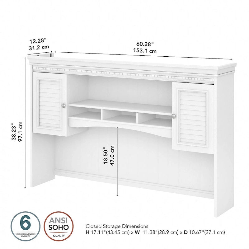 60W Hutch for L Shaped Desk by