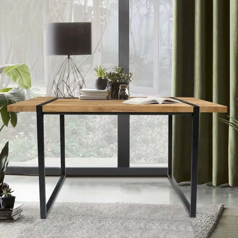 Rectangular Office Writing Desk with Faux-Wood Top