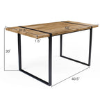 Rectangular Office Writing Desk with Faux-Wood Top