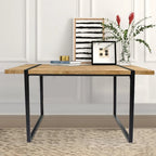Rectangular Office Writing Desk with Faux-Wood Top
