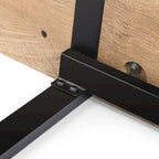 Rectangular Office Writing Desk with Faux-Wood Top