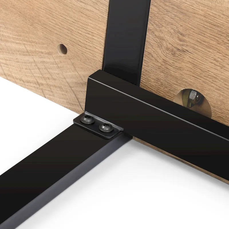 Rectangular Office Writing Desk with Faux-Wood Top