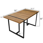 Rectangular Office Writing Desk with Faux-Wood Top