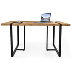 Rectangular Office Writing Desk with Faux-Wood Top