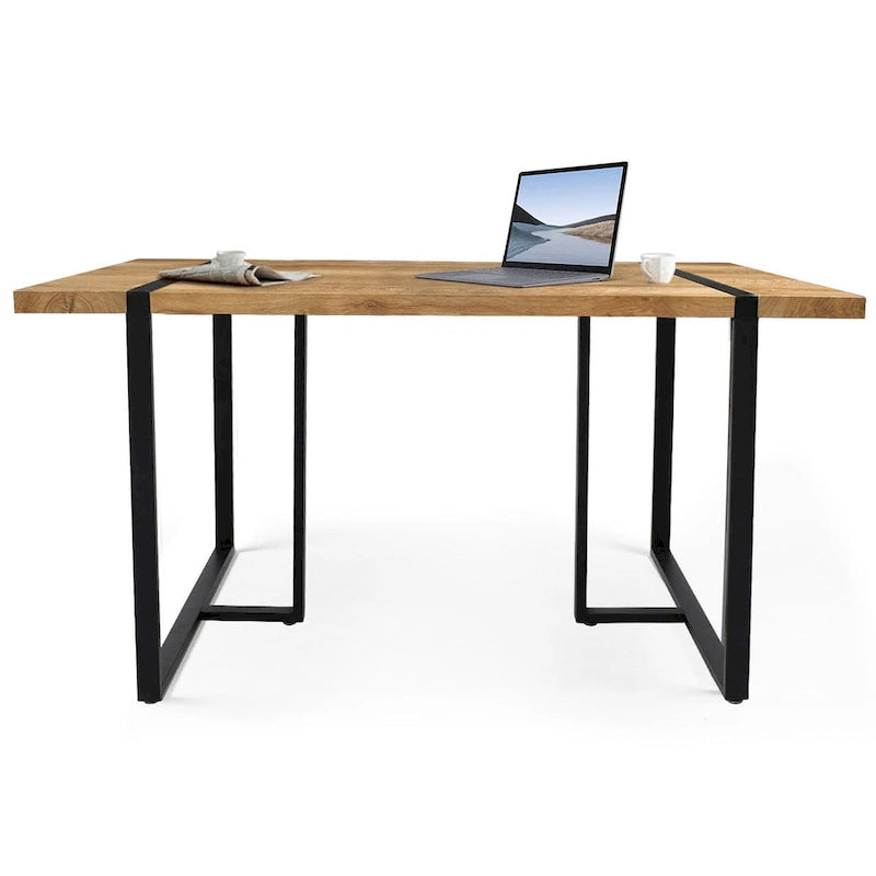 Rectangular Office Writing Desk with Faux-Wood Top