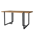Rectangular Office Writing Desk with Faux-Wood Top