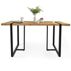 Rectangular Office Writing Desk with Faux-Wood Top