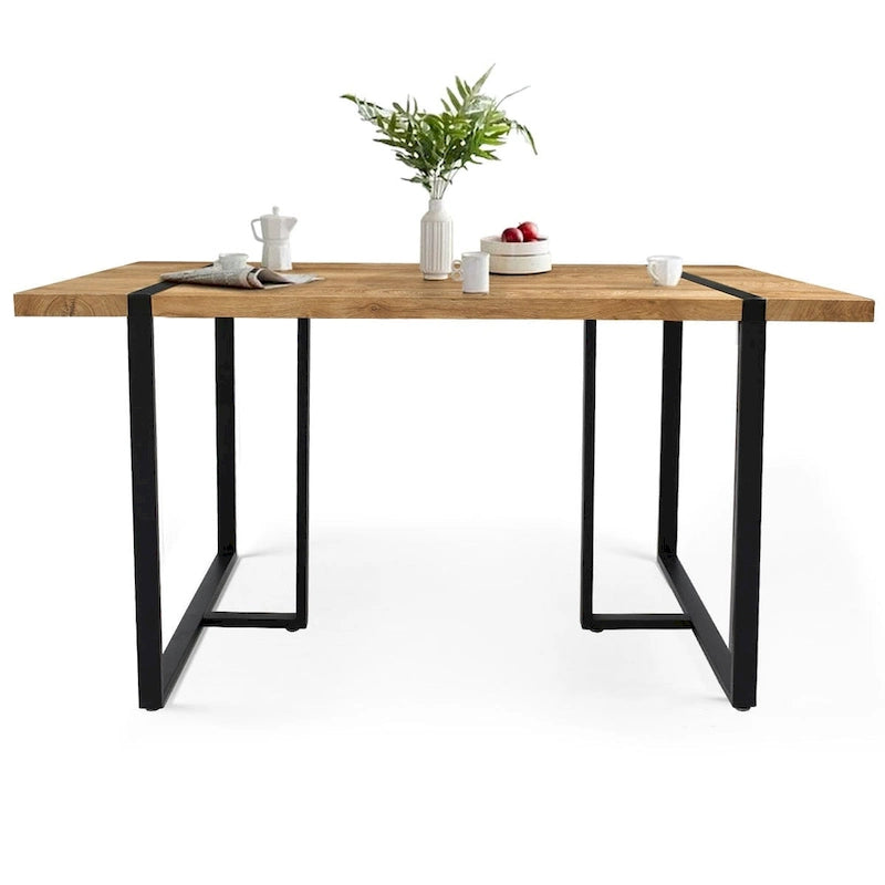 Rectangular Office Writing Desk with Faux-Wood Top