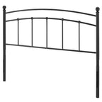 Tête de lit cintrée en métal noir pour lit double