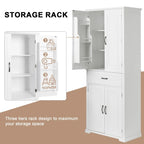 Freestanding Floor Cabinet with Doors, Drawer, and Adjustable Shelf