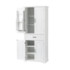 Freestanding Floor Cabinet with Doors, Drawer, and Adjustable Shelf