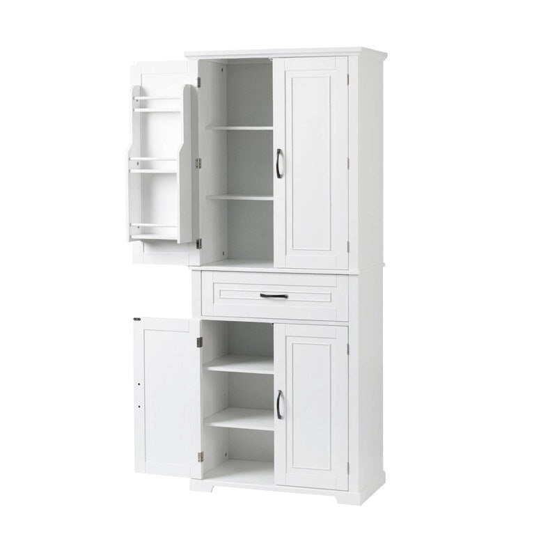 Freestanding Floor Cabinet with Doors, Drawer, and Adjustable Shelf