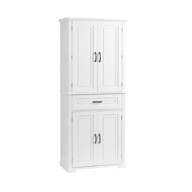 Freestanding Floor Cabinet with Doors, Drawer, and Adjustable Shelf