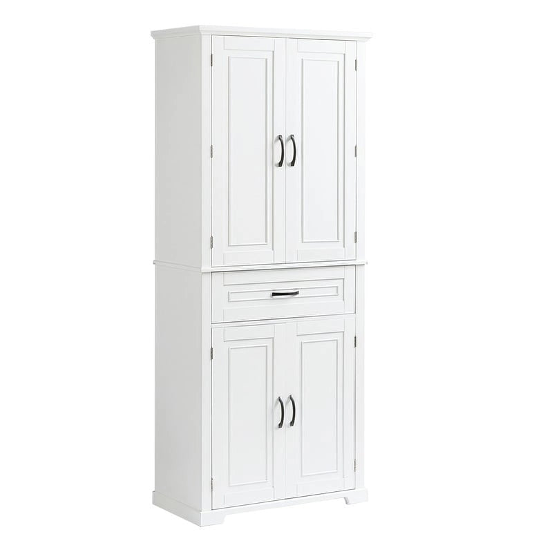 Freestanding Floor Cabinet with Doors, Drawer, and Adjustable Shelf