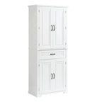 Freestanding Floor Cabinet with Doors, Drawer, and Adjustable Shelf
