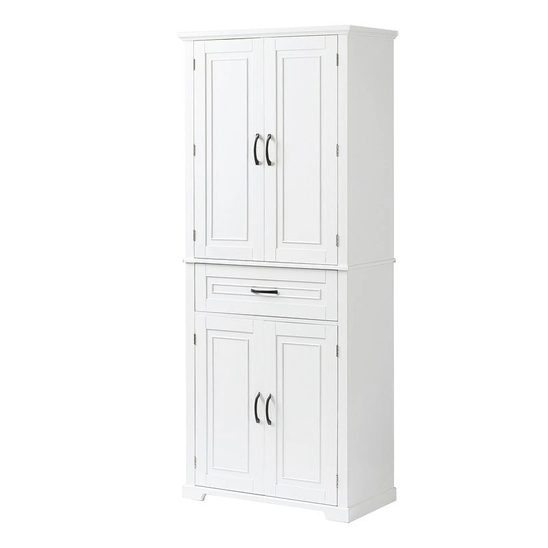 Freestanding Floor Cabinet with Doors, Drawer, and Adjustable Shelf