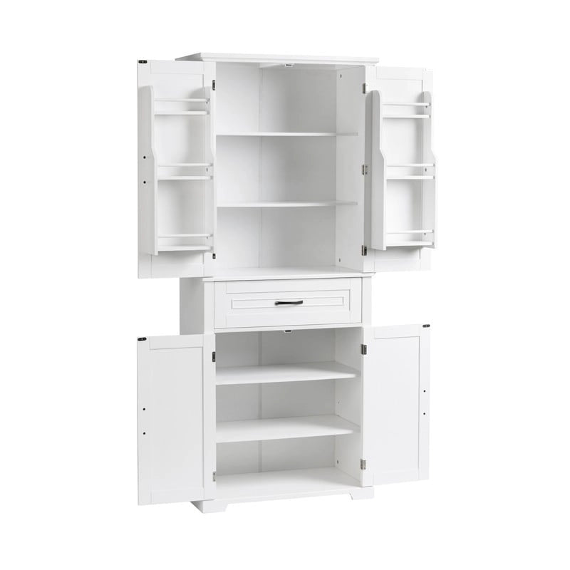 Freestanding Floor Cabinet with Doors, Drawer, and Adjustable Shelf