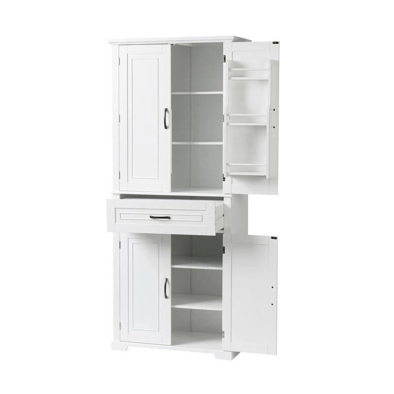 Freestanding Floor Cabinet with Doors, Drawer, and Adjustable Shelf