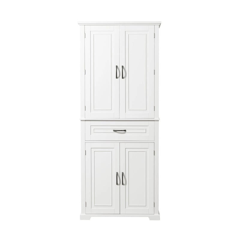 Freestanding Floor Cabinet with Doors, Drawer, and Adjustable Shelf