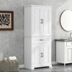 Freestanding Floor Cabinet with Doors, Drawer, and Adjustable Shelf