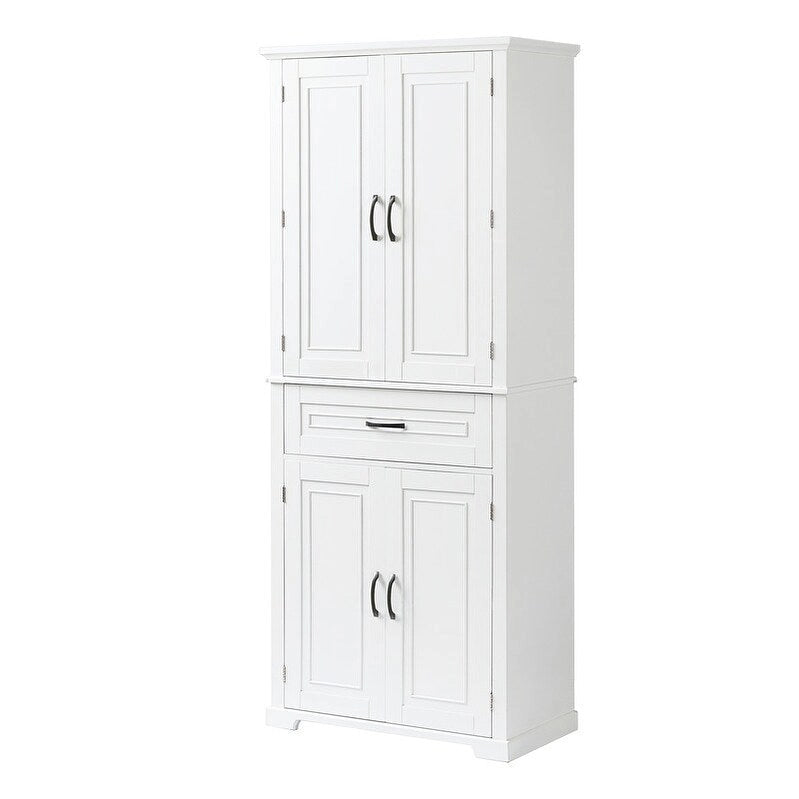 Freestanding Floor Cabinet with Doors, Drawer, and Adjustable Shelf