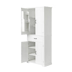 Freestanding Floor Cabinet with Doors, Drawer, and Adjustable Shelf