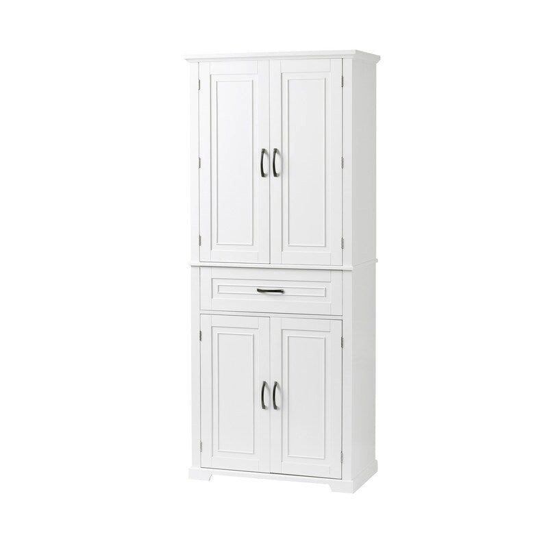 Freestanding Floor Cabinet with Doors, Drawer, and Adjustable Shelf