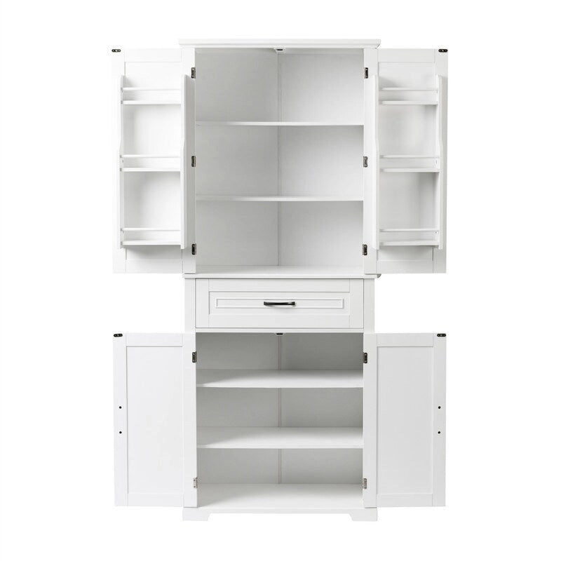 Freestanding Floor Cabinet with Doors, Drawer, and Adjustable Shelf