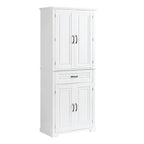 Freestanding Floor Cabinet with Doors, Drawer, and Adjustable Shelf